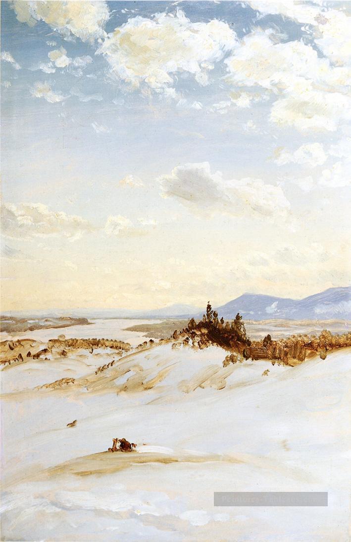 Scène d’hiver Olana paysage Fleuve Hudson Frederic Edwin Church Peintures à l'huile